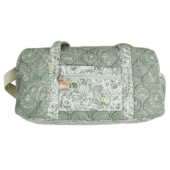 SHABBY CHIC Couture Rachel Ashwell Green Paisley Duffle Weekender Travel Bag New - Picture 6 of 8